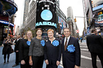 Presidentti Halonen vieraili 21. lokakuuta 2011 NASDAQ-pörssissä, jossa hän toimi päätöskellon soittajana. © 2011, The NASDAQ OMX Group, Inc